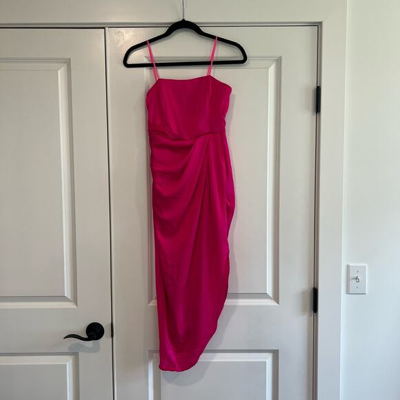 NWT Do+Be Women's Sleeveless Asymmetrical Hem Dress Hit Pink‎ Size S - Picture 1 of 9